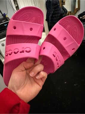 Crocs Slide platform Sandals - hot Pink